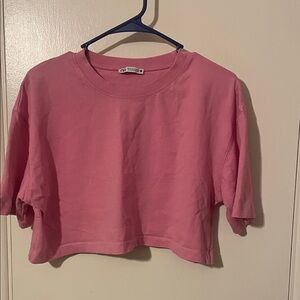 Pink Cropped T-Shirt